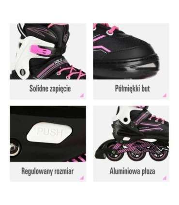 NA1169A PINK SIZE M(35-38) IN-LINE SKATES NILS EXTREME