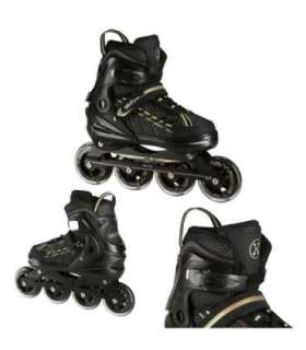 NA1128 чёрно-золотые инлайн-ролики размер XL (43-45) Nils Extreme