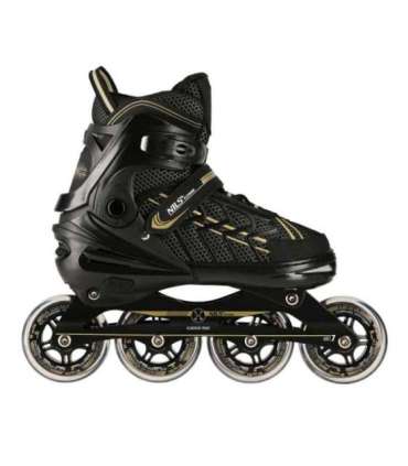 NA1128 чёрно-золотые инлайн-ролики размер XL (43-45) Nils Extreme