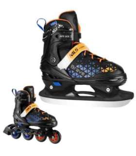 NH18190A IN-LINE SKATES/HOCKEY ICE SKATES SET 2IN1 BRAVE BLUE SIZE S(29-33) NILS EXTREME