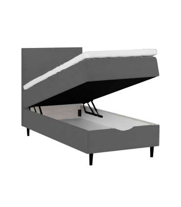 Kontinentaalvoodi LAARA 90x200cm, grafiit, 91x208xH119cm