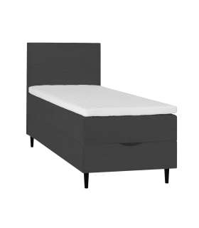 Kontinentaalvoodi LAARA 90x200cm, tumehall, 91x208xH119cm