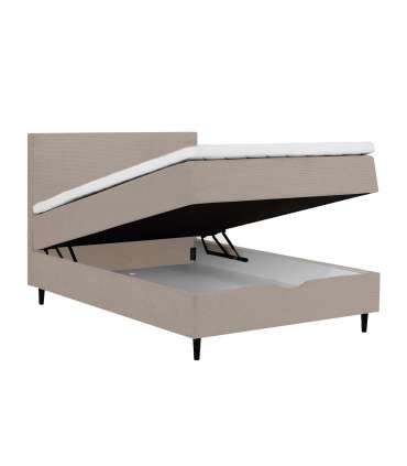 Kontinentaalvoodi LAARA 140x200cm, hall, 141x208xH119cm