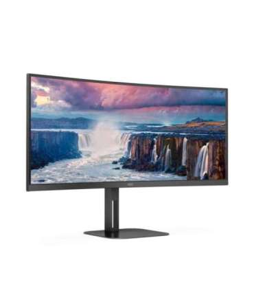 AOC V5 CU34V5C/BK LED display 86.4 cm (34") 3440 x 1440 pixels Wide Quad HD Black