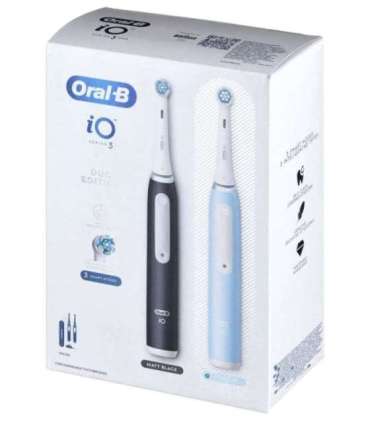 Braun Oral-B iO 3 electric toothbrush set DUO BLACK & BLUE