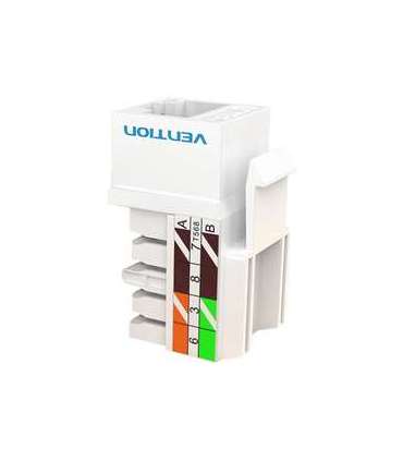 Keystone Jack Coupler Cat.5E UTP 180-Degree Vention IPBW0 White