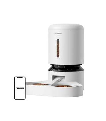 Petlibro Granary camera feed dispenser with double bowl, 5L (white)