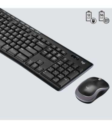 Logitech Keyboard MK270 black US/Int Layout