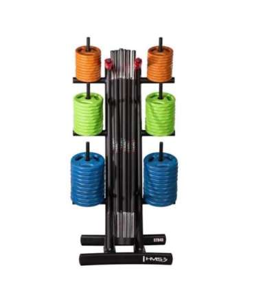 Treeningpump-komplekt SBP22 — 20 kg kang + STR40 riiul (HMS)