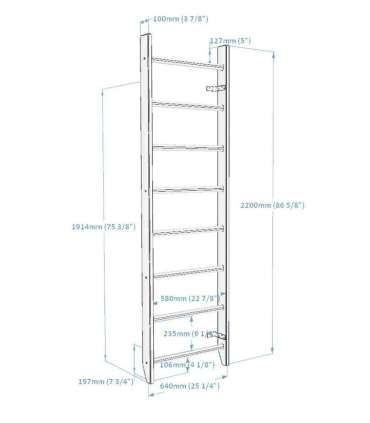 Wooden Swedish Ladder RESTPRO® WOOD 230x65 cm