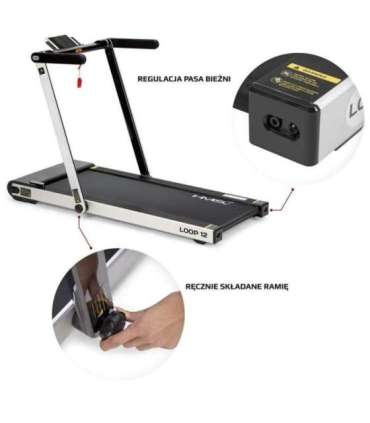 ЭЛЕКТРИЧЕСКАЯ БЕЖЕВАЯ ДОРОЖКА LOOP12 MULTI СЕРЫЙ С ТАБЛИЦЕЙ HMS