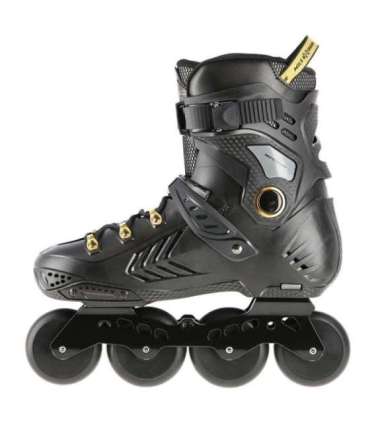 NA20002 BLACK-GOLD SIZE 39 SLALOM IN-LINE SKATES NILS EXTREME
