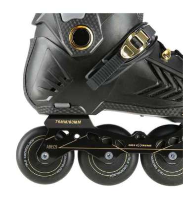 NA20002 BLACK-GOLD SIZE 39 SLALOM IN-LINE SKATES NILS EXTREME