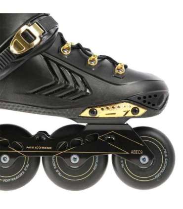 NA20002 BLACK-GOLD SIZE 39 SLALOM IN-LINE SKATES NILS EXTREME
