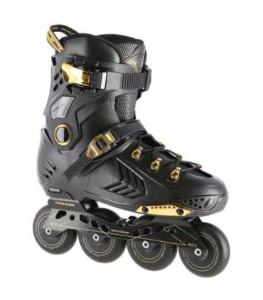 NA20002 BLACK-GOLD SIZE 39 SLALOM IN-LINE SKATES NILS EXTREME