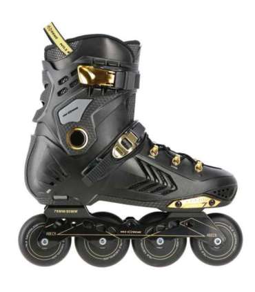 NA20002 BLACK-GOLD SIZE 41 SLALOM IN-LINE SKATES NILS EXTREME