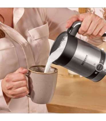 Severin SM 3584 milk frother/warmer Automatic Black, Stainless steel