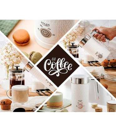 Adler AD 4494 milk frother/warmer Automatic Metallic, White