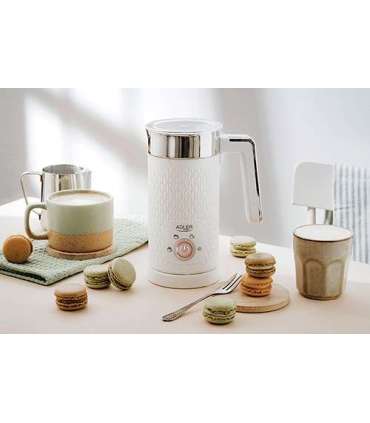 Adler AD 4494 milk frother/warmer Automatic Metallic, White