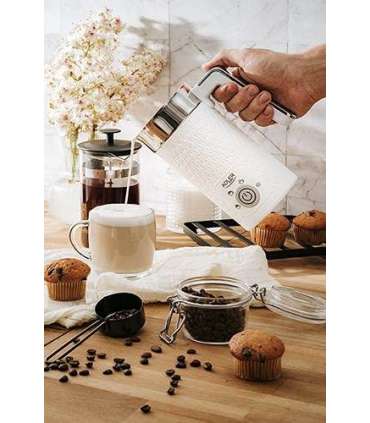 Adler AD 4494 milk frother/warmer Automatic Metallic, White