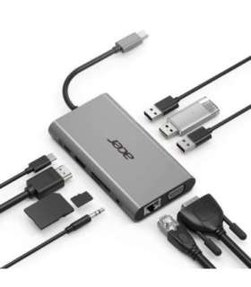Acer HP.DSCAB.002 laptop dock/port replicator USB 3.2 Gen 1 (3.1 Gen 1) Type-C Silver