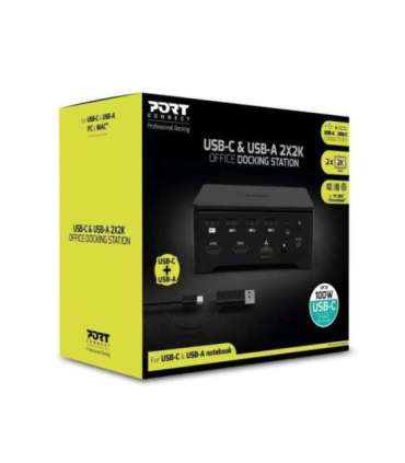 Port Designs 901908 interface hub USB 3.2 Gen 1 (3.1 Gen 1) Type-C Black