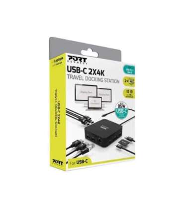 Port Designs 901907 notebook dock/port replicator Wired USB 3.2 Gen 1 (3.1 Gen 1) Type-C Black