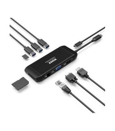 Port Designs 901913 interface hub USB 2.0 Type-C 5000 Mbit/s Black