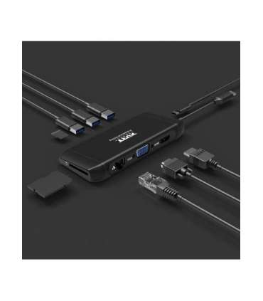 Port Designs 901913 interface hub USB 2.0 Type-C 5000 Mbit/s Black