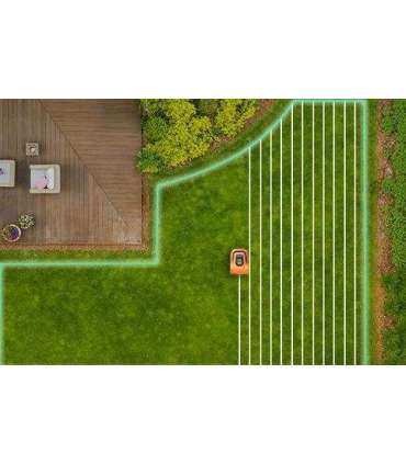 EZVIZ RM600 orange robotic lawn mower