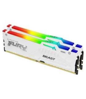 Kingston Technology FURY Beast 64GB 6000MT/s DDR5 CL36 DIMM (Kit of 2) White RGB EXPO
