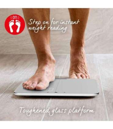 Salter 9164 WH3RJLEU16 Ghost Compact Analyser Scale, White