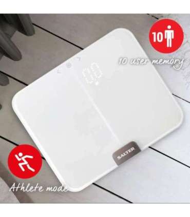 Salter 9164 WH3RJLEU16 Ghost Compact Analyser Scale, White