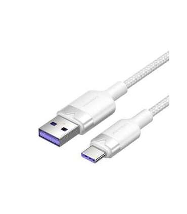 USB 2.0 A to USB-C 6A Vention CTOWF 1M cable (white)