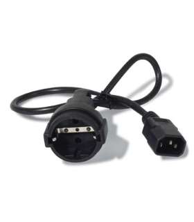 Power Cord, C14 to CEE 7/7 Schuko, 0.6m