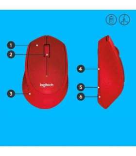 LOGITECH M330 Silent Plus Red - 2.4GHZ - EMEA