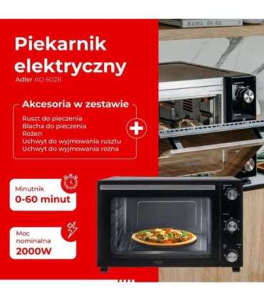 Adler AD 6028 oven Black