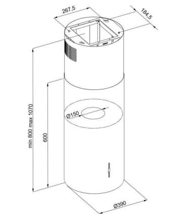 MAAN Elba2 39 cm black island horn hood