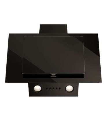Vertical Eco Duo Glass Wall-mounted chimney hood Black