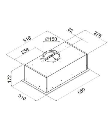 Cooker hood CIARKO S-Box 55 Black