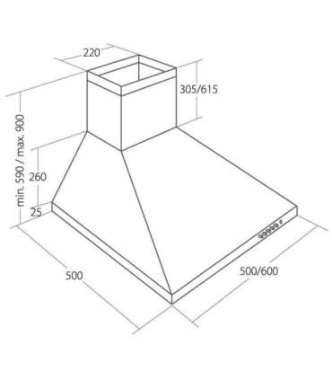 Cooker Hood Akpo WK-4 Classic Eco 60 Black
