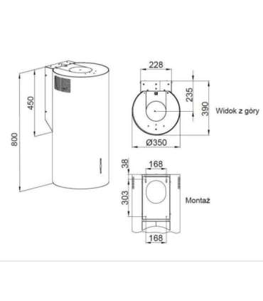 Wall-mounted hood MAAN Elba 2 W835 White