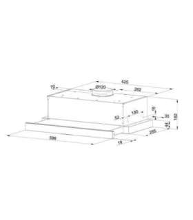 Telescopic hood MAAN Corona G 60 315 m3/h, White