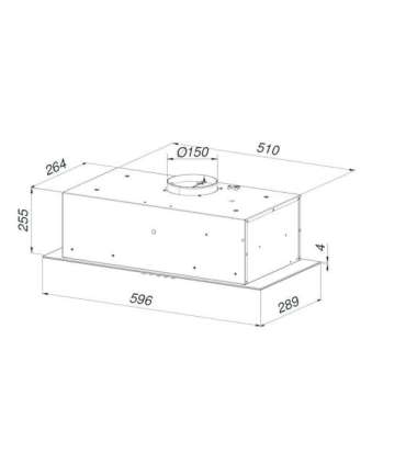 MAAN Ares M 60 built-in under-cabinet extractor hood 570 m3/h, Black