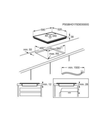 Electrolux EHF6343FOK hob Black Built-in 60 cm Ceramic 4 zone(s)