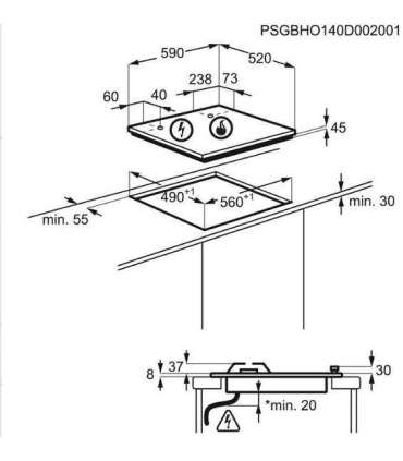 Electrolux EGS6436WW White Built-in Gas 4 zone(s)