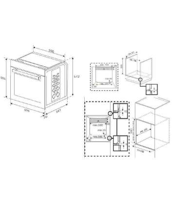 Thermo electric oven Beko BBIE123001BD Black
