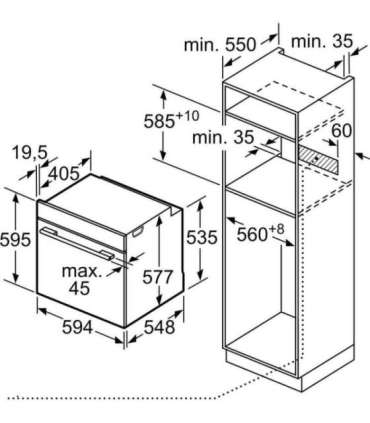 Bosch Serie 8 HBG7741B1 oven 71 L Black