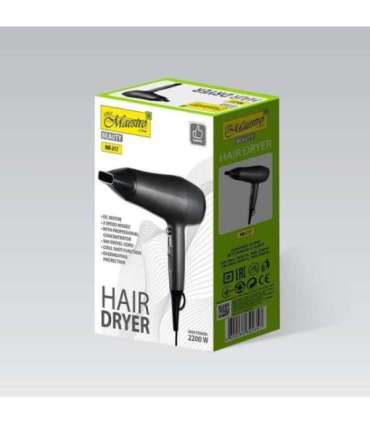 Hair dryer MAESTRO MR-217 2200 W Black, Graphite