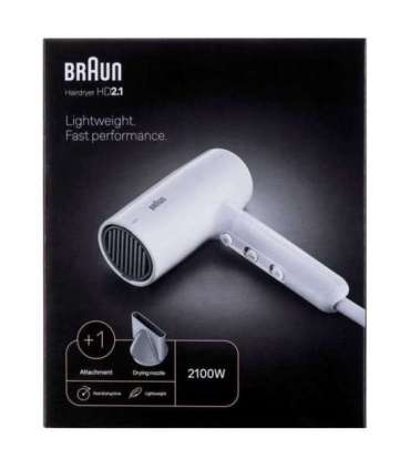 Braun HD 2.1 wit hair dryer 2100 W White
